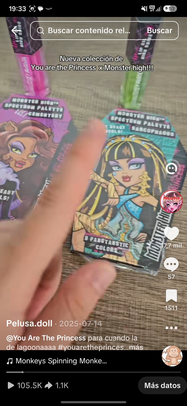 Resultados de la colaboración de You Are The Princess y Monster High en TikTok